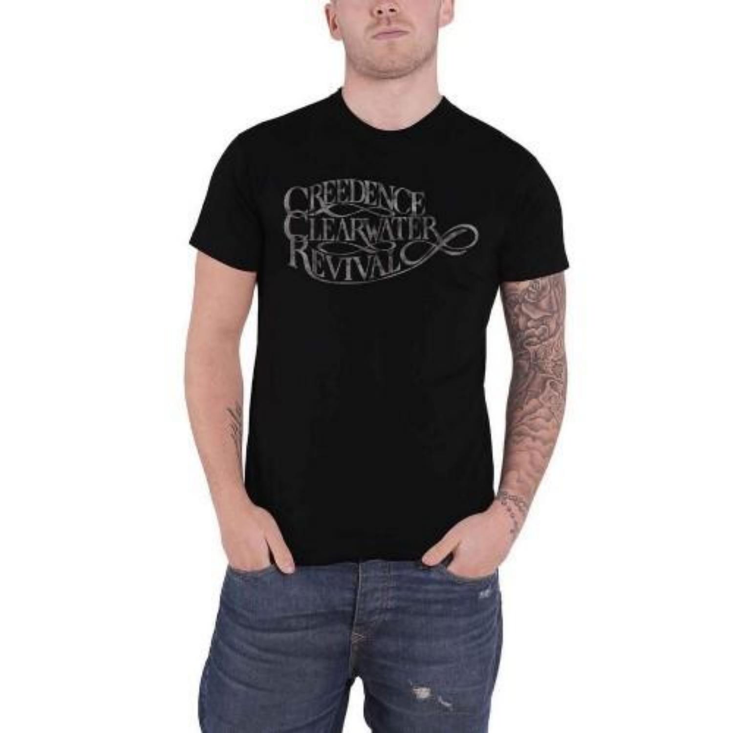 Creedence Clearwater Revival Unisex Adult Vintage Logo T-Shirt S чёрный