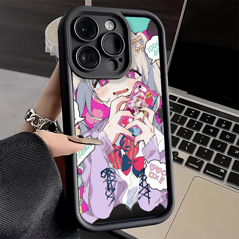 Phone Case for iPhone 17 Air 16E 15 16 Pro Max Anime Kwaii Girl Ins Style Cover 14 Plus 13 12 Mini Soft Shell Silicone Fundas