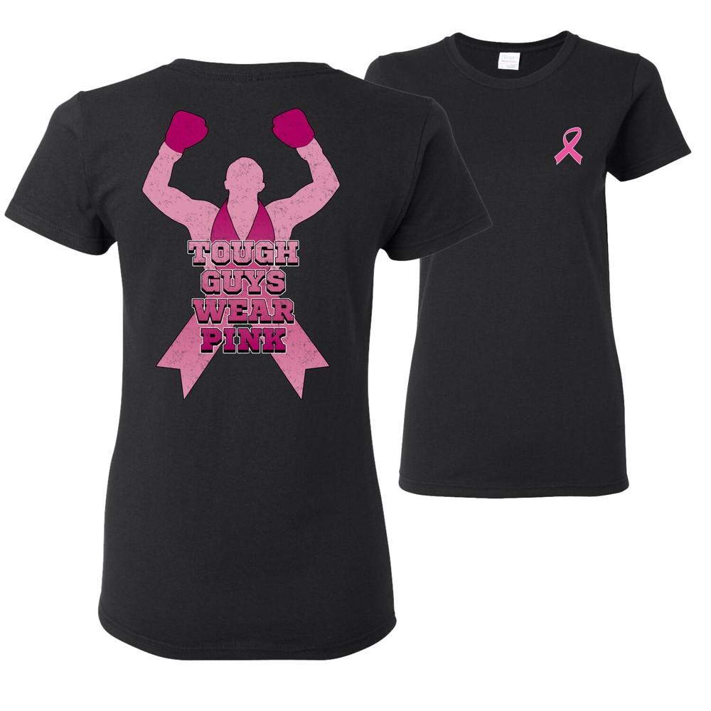 Tough Guys Wear Pink Boxer Front and Back Women Graphic TShirt Unisex T-Shirt XL 1830₽