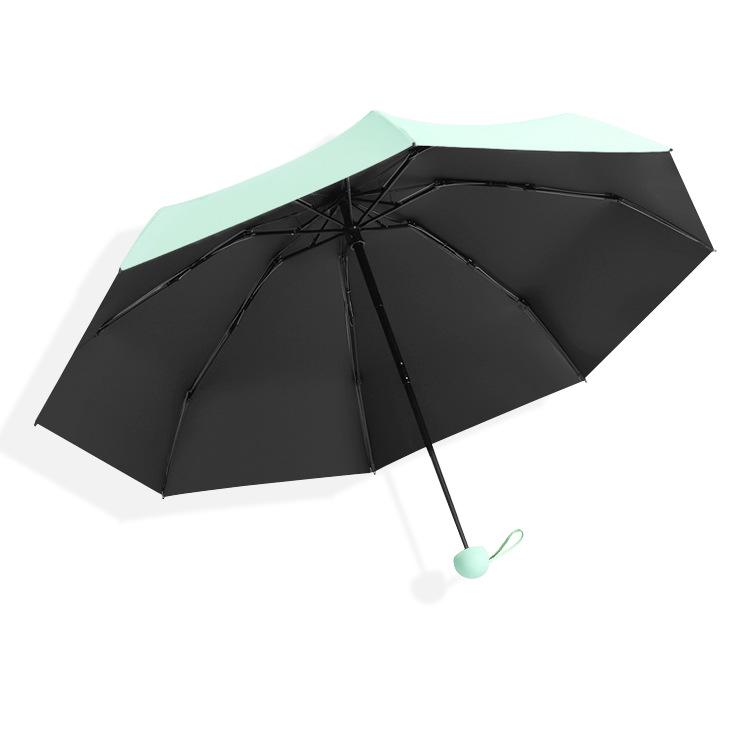 50% Off Macaron Capsule Umbrella: 6-Rib Sunshade & 8-Rib Folding Sunny/Rainy Day Umbrella with Black Glue Sun Protection.