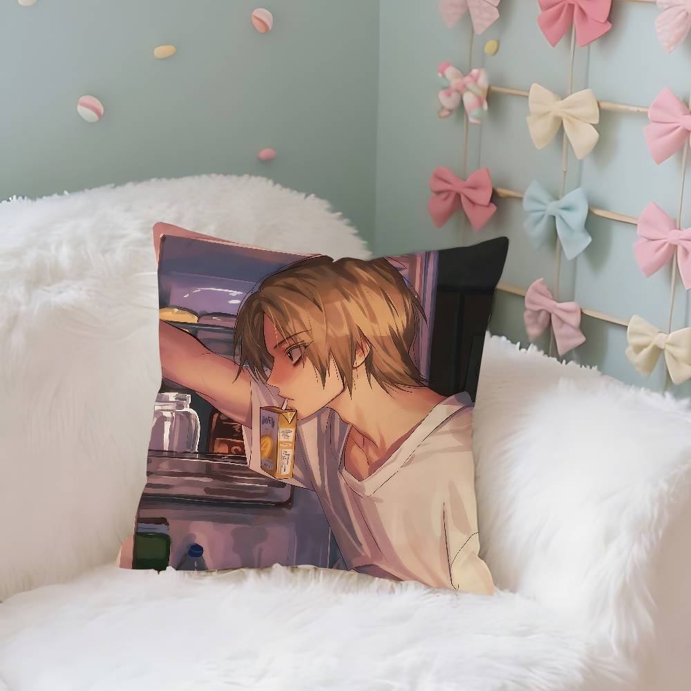 Shin Asakura Case Plush Fabric Soft Pillowcase Double Sided Print Cushion Cover Household Gifts