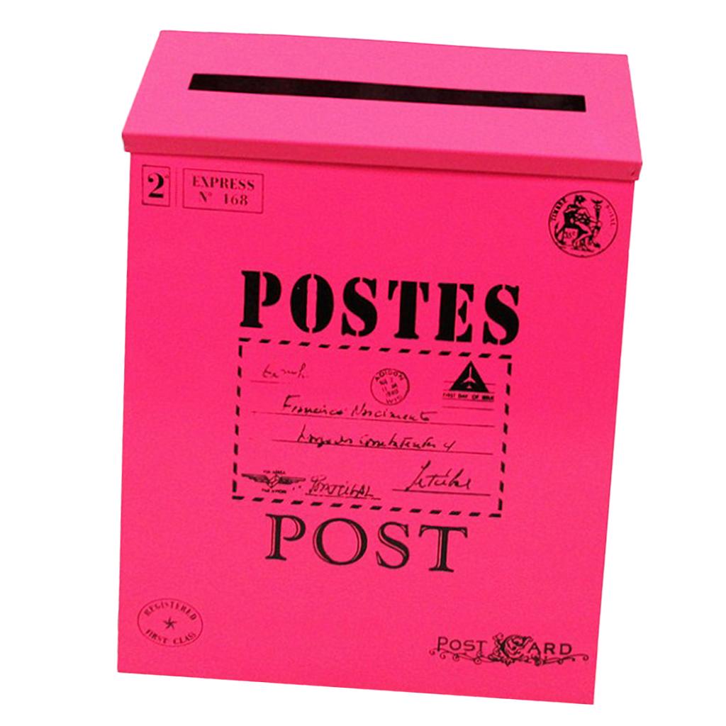 Waterproof Outdoor Metal Post Box Letter Mailbox Wall Mounted - Door Mailbox