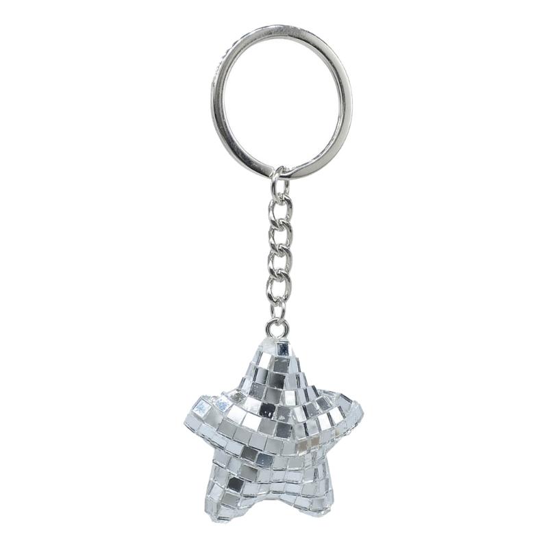 

Elegant Disco Ball Keychain Accessory Glossy Surfaces Great For Holiday Gift Exchanges Keychain Pendant