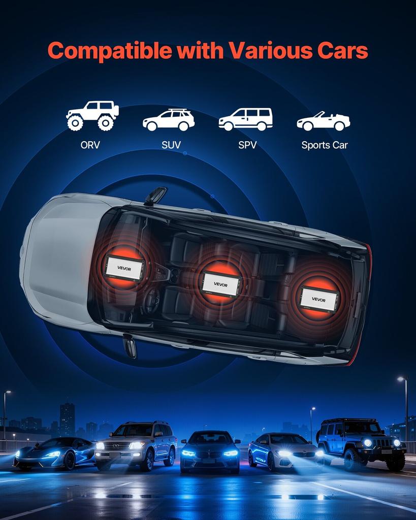 Car Audio Amplifier, 4-Channel Bridgeable Car Amplifier, Multichannel Class D Stereo Amp, Max. 4 x 420W at 4 Ohms / 4 x 600W at 2 Ohms, High Output,