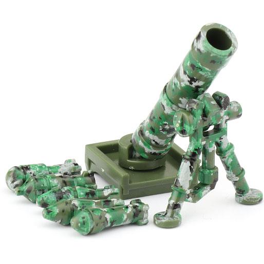 MOC WW2 Militärpistole Kanone Bausteine Schwere Waffen Kriegsszene Soldaten Armee Figuren Zubehör Waffen Steine Spielzeug