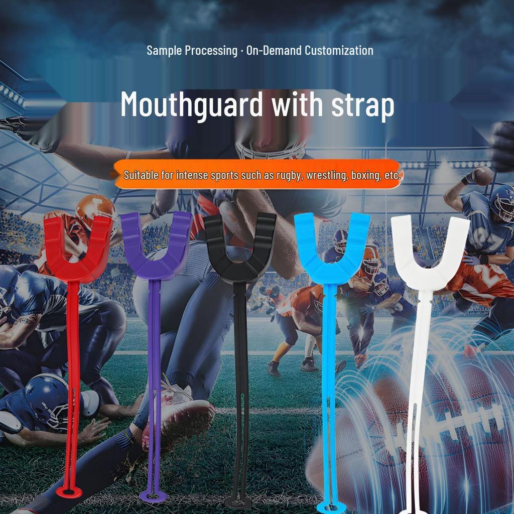 Adult Silicone Shock-Absorbent Mouthguard for Rugby, Volleyball, Baseball & Hockey
