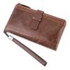 Vintage Crazy Horse Cowhide RFID Anti-theft Brush Men's Wallet Long Men's Zipper Bag