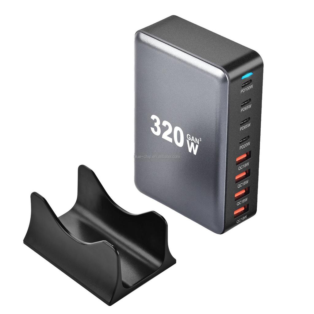 320W GaN Hohe Qualität Au Mehrfachstecker Neues Modell Mehrfachsteckdose Tragbar Handy Australien USA USB Typ C Wandladegerät Blockadapter