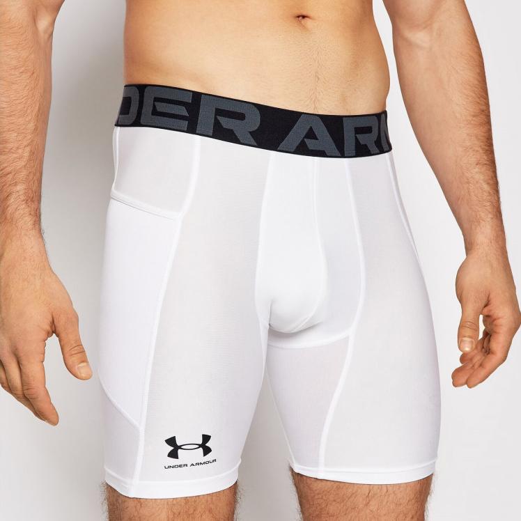 Under Armour Strong Stretch Training Shorts Men Shorts White 1361596-100