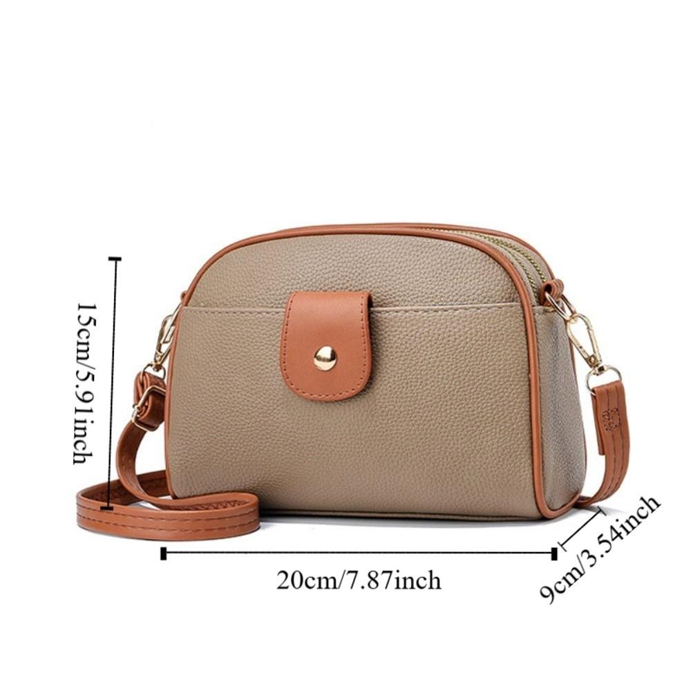Solid Color Small Crossbody Bag Elegant Simple Square Bag Portable Niche Shoulder Bag  Travel