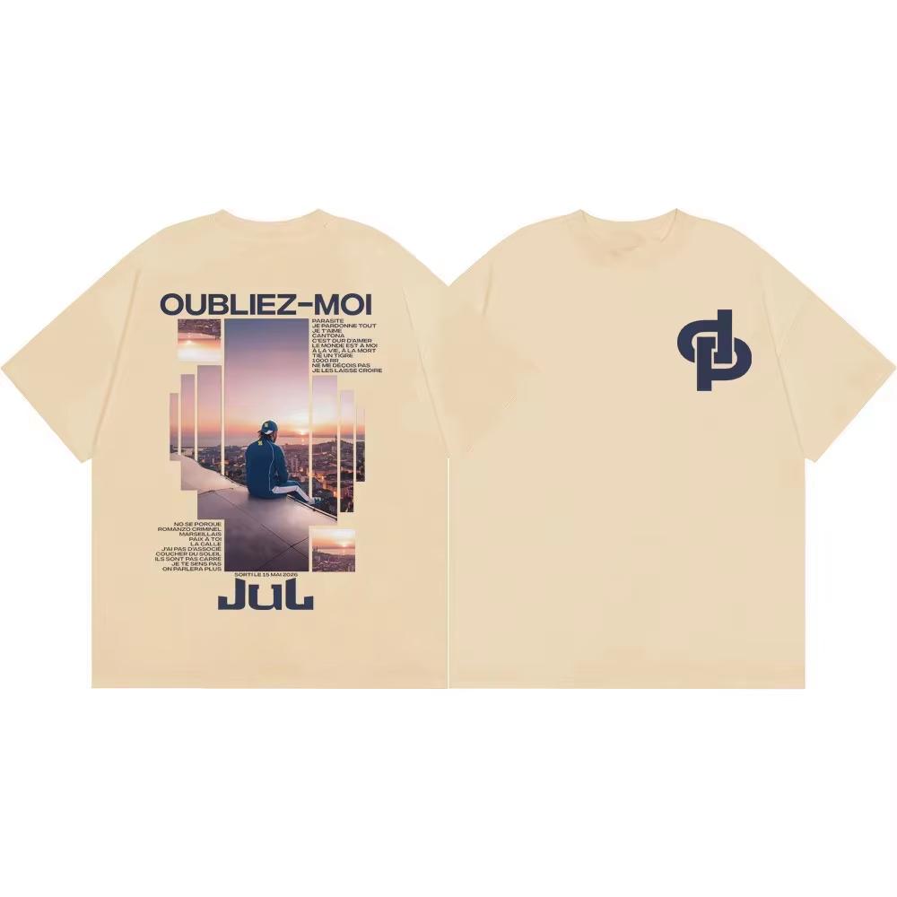 Summer Hot Sale Unisex High Street Vintage Y2K TShirt Rapper Jul 2026 New Album Oubliez Moi Graphic Print Casual Tshirt