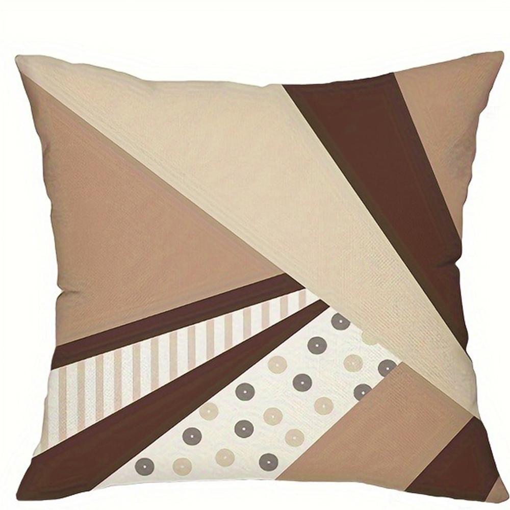 Fashionable and simple geometric pattern printing pillowcase living room sofa cushion cover bedroom room home decoration