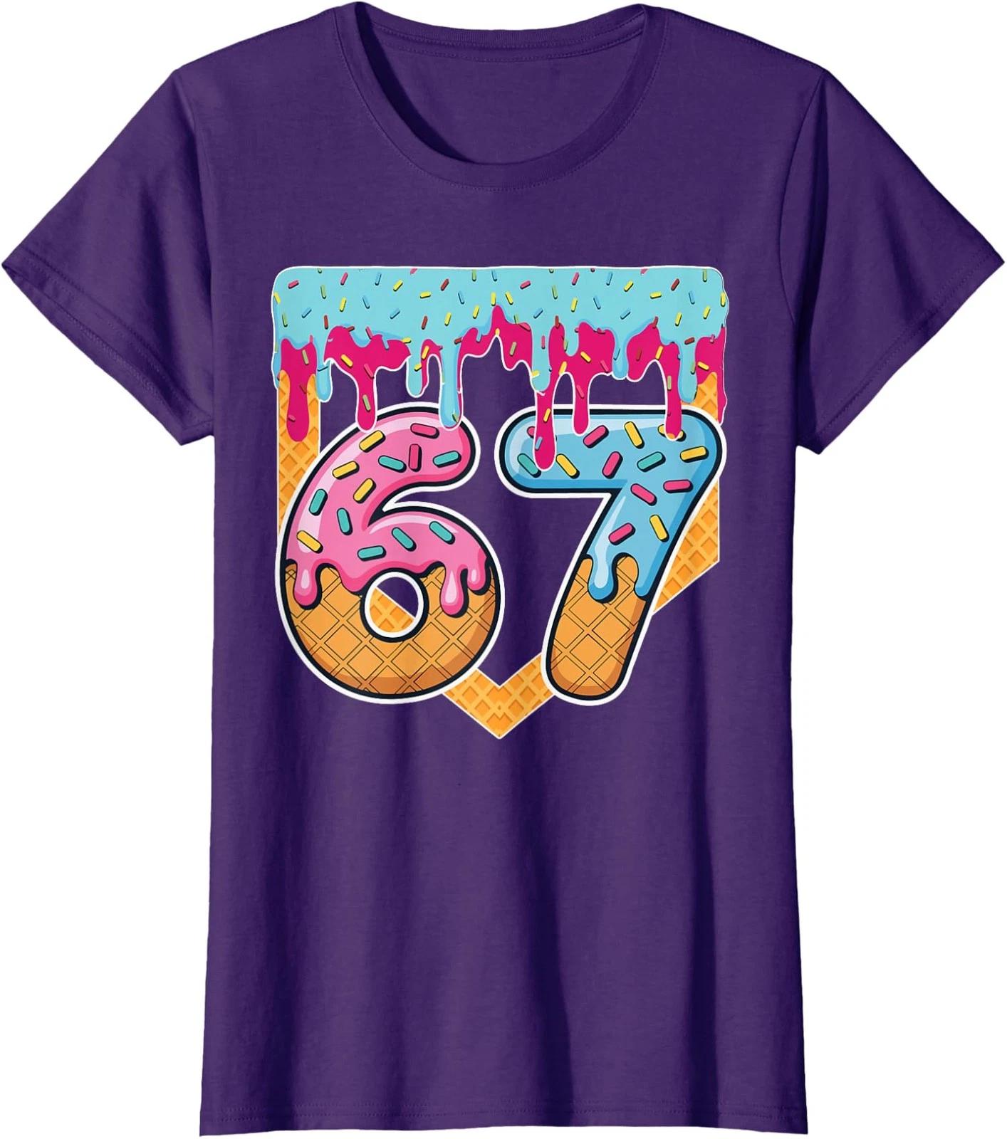 Six Seven 6 7 Meme 67 Turkey Thanksgiving Design Ladies  Crewneck T-Shirt S