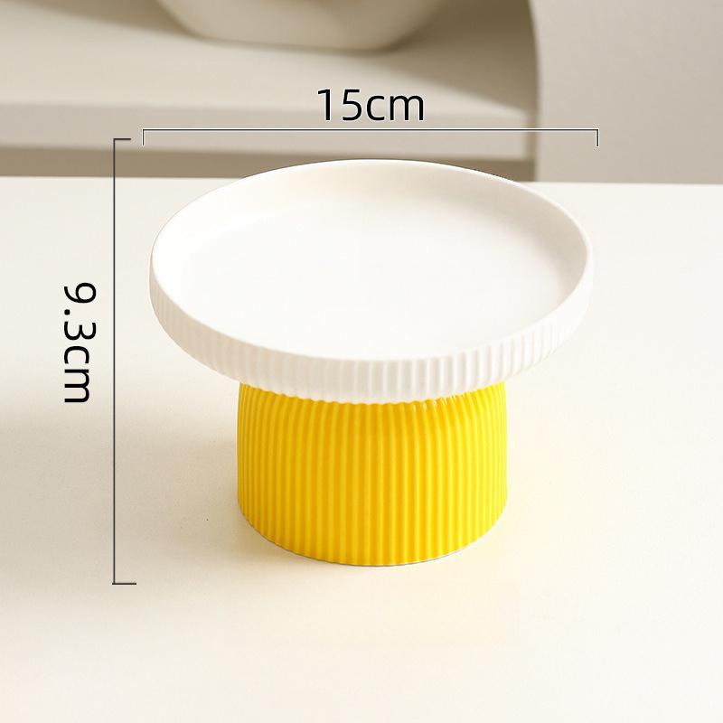 

Приподнятая керамическая миска для кошек, нескользящая миска для корма для домашних животных, тяжелое основание для кошек/собак с плоской мордой, защита шеи, защита от проливания, легко моется