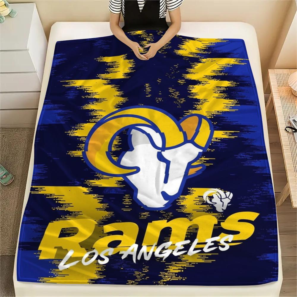 Los Angeles Rams Print Flannel Blanket, High quality Comfortable for All Seasons, Home Decor, Warmth and Comfort, Perfect for Christmas Gifts