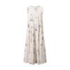 French Floral Sleeveless Round Neck Dress - Loose, Slimming Vacation Style for Female Students