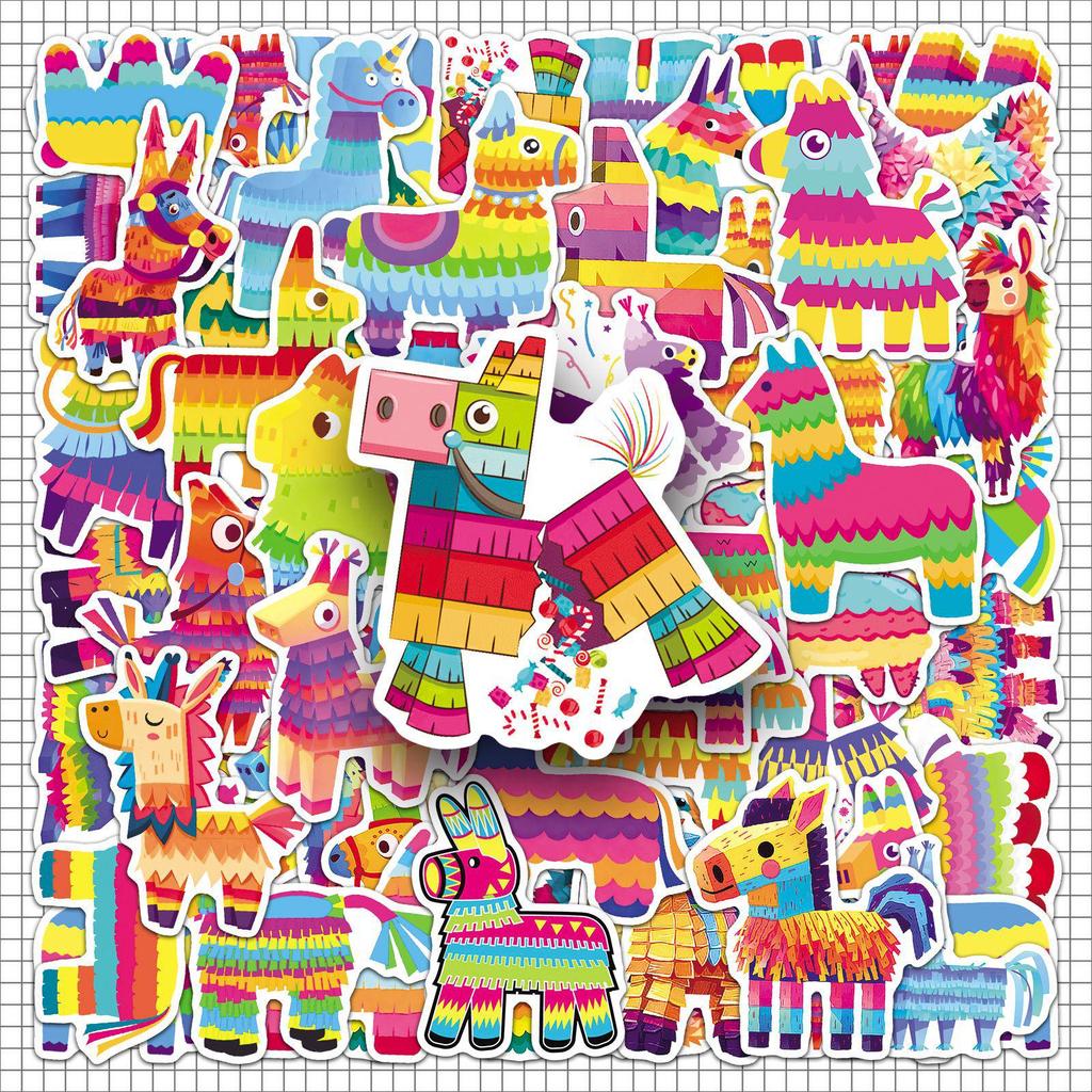 50 Sheets Festive Handicraft Stickers for Phone Cases & Power Banks