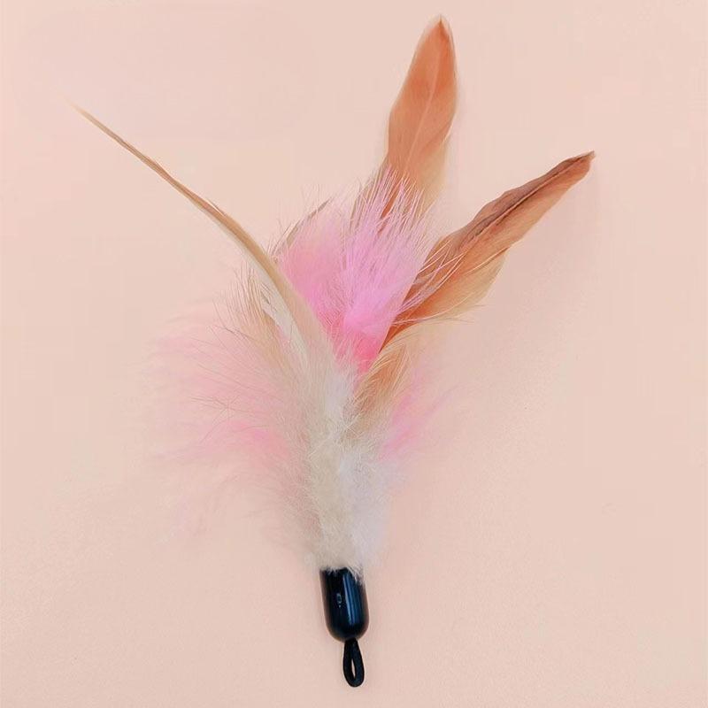1pc A Bell Cat Toy with A High-toughness, Dual-color Feather Steel Wire for Cats To Play With