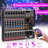 USB 8 Channel Bluetooth Record Computer Playback Phantom Power Effect USB Audio Mixer Sound Mixing Console
