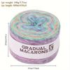 6pcs Gradient Yarn Chunky Polyester Knitting Bundle for Gloves & Hats - Multicolor Ombre, 600g DIY Yarn