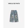 France's Arielle De Pinto2026 New Spring & Fall Style Boys' Jeans Graffiti Korean Style Fashion Casual Pants