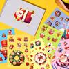 6 Packs Christmas Series Face-Changing Stickers Cute Cartoon Santa Claus Wreath Goo Ka Stickers Children'S Interactive Toys
