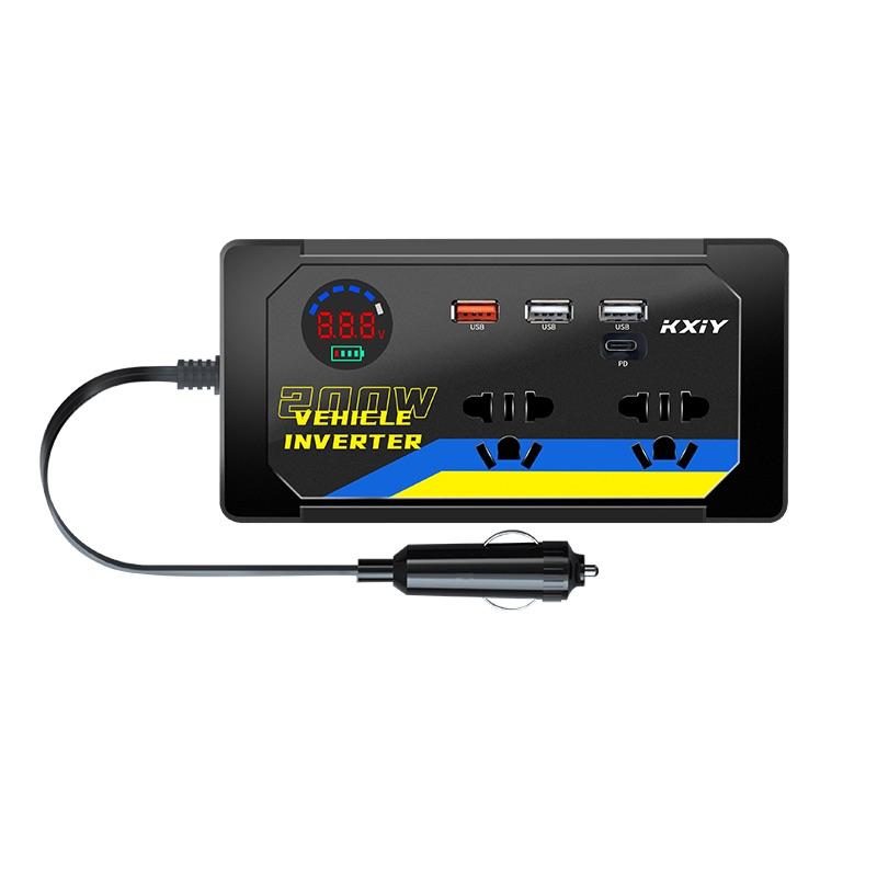 Vehicle Inverter Converter 12V24v To 110V/220V Socket Cigarette Lighter Type-c Fast Charger
