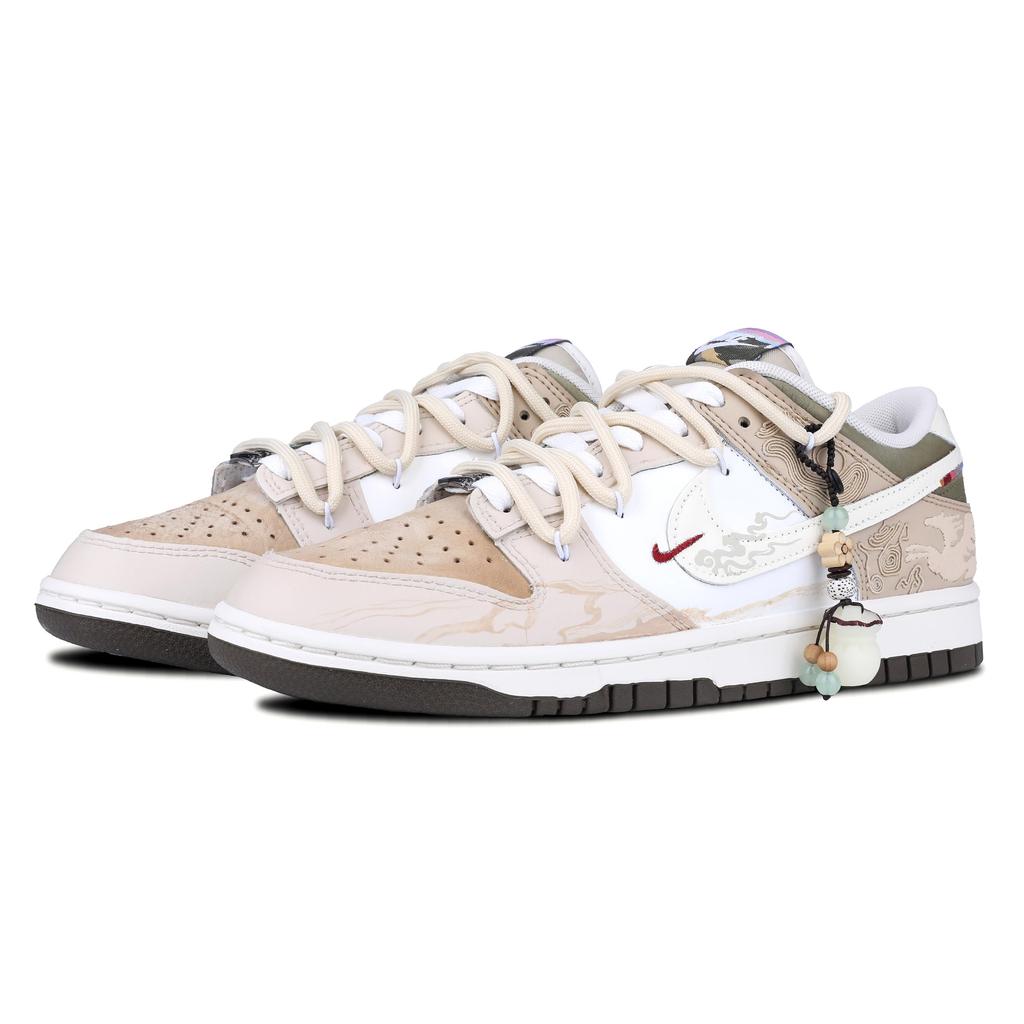 Nike Dunk Pegasus Pack Abrasion Resistant Abrasion Resistant Low top Skateboard Shoes Men's Beige Umber IQ1118-220(Team51-)