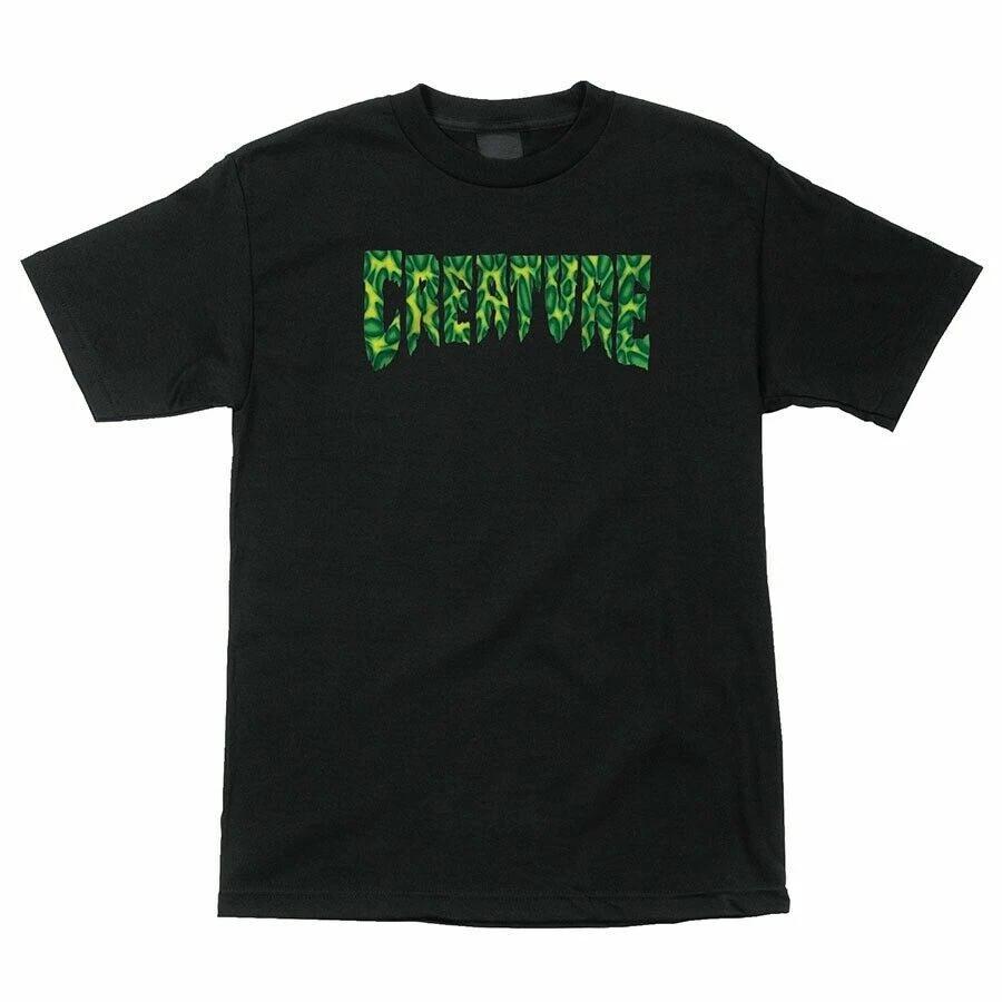 Creature STRAINS LOGO Skateboard T Shirt BLACK XXL