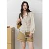 Mixiu Embroidered Hollow-Out Vintage Collared Shirt