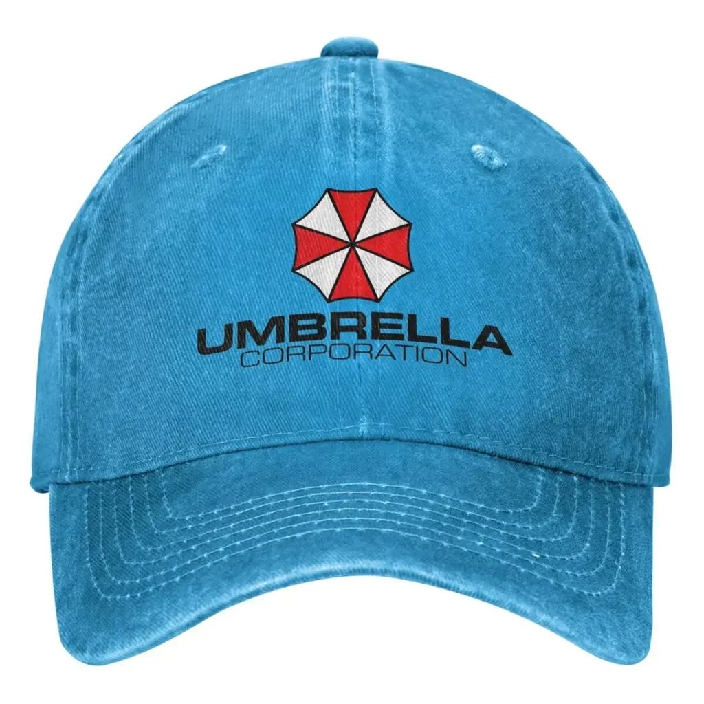 Umbrella Corporation Denim Baseball Cap Residents Evils Game Hiking Trucker Dad Hat Summer Women Unisex Sunscreen Baseball Caps
