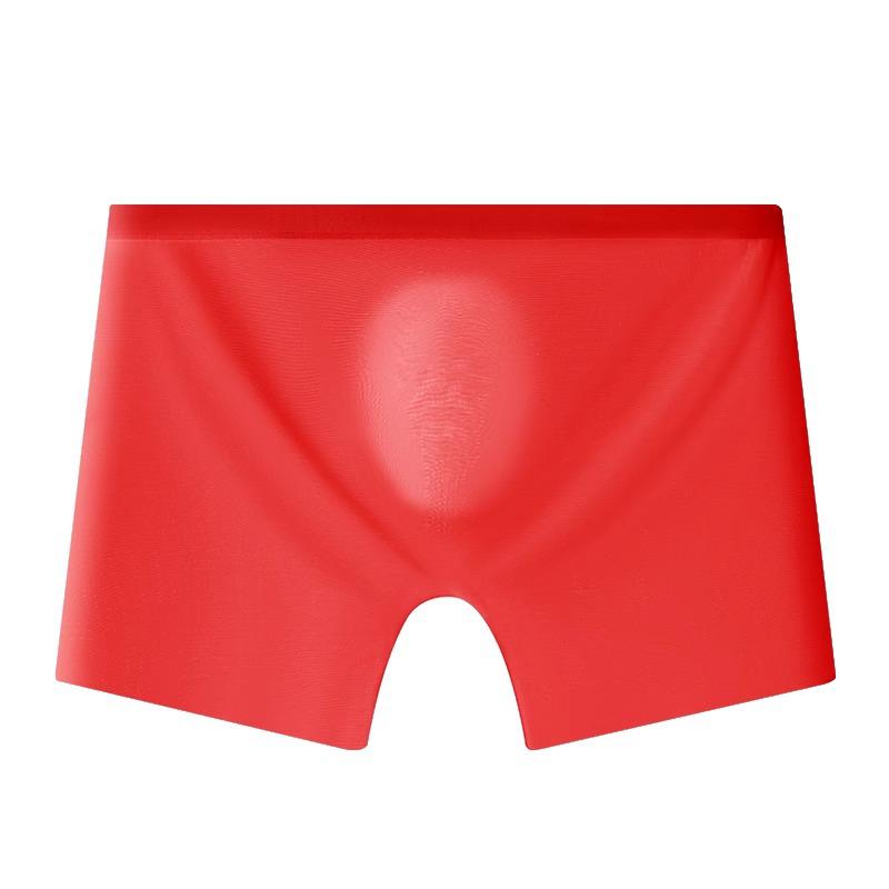 Men's Ultra-Thin Ice Silk Seamless Boxer Briefs - Lightweight, Breathable Summer Shorts