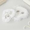 Romance Lace Wedding Rings Holder Heart Shape Fingerring Box For Bridal Party Formal Occasion Jewelry Gift Display