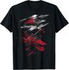 Red And Black Dynamic Splatter Graphic T-Shirt