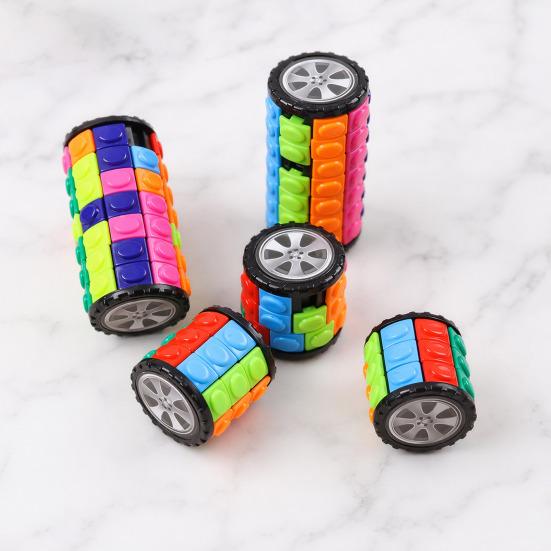 Stress Relief Puzzle Fidget Spinner, Brain Teaser Rolling Puzzle Stick Toy, Focus Aid Decompression Desk Toy for Home, Office, Travel