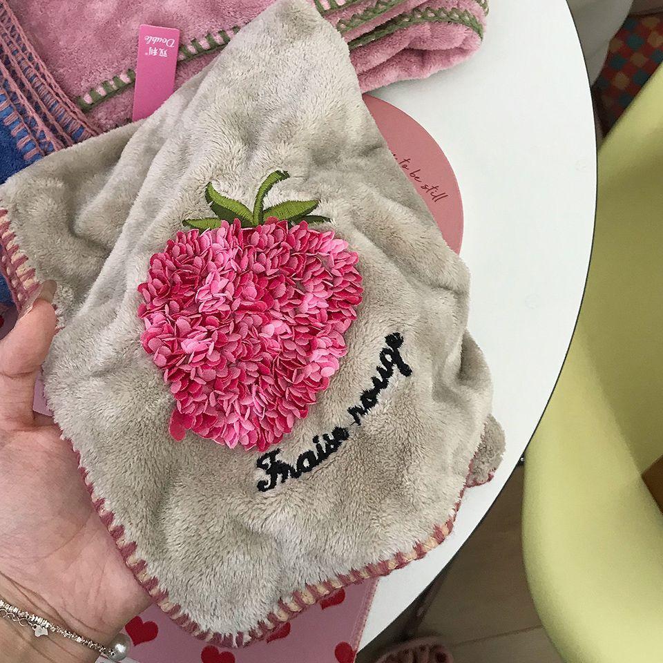 Ins High-appearance-value Couple Bath Towel and Towel In Princess Style Coral Fleece Absorbent Quick-drying for Home Bathing