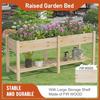 Raised Garden Bed with Legs Elevated Wood Planter Box for Planting Vegetables Flowers Garden Patio Balcony Outdoor Garden Beds