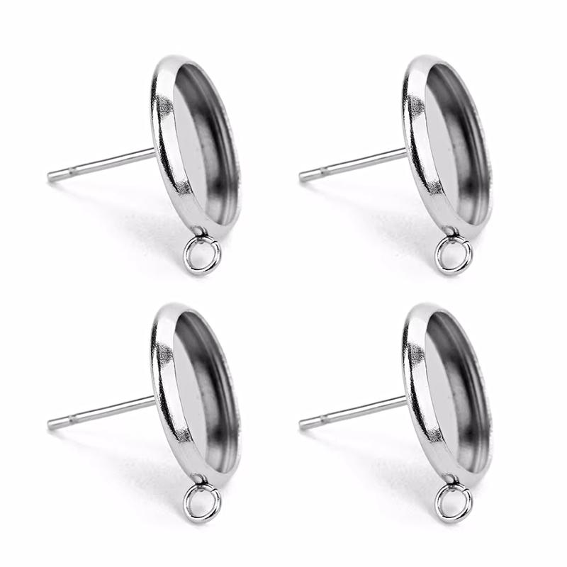 10 pièces/ensemble Base de montage Boucles d'oreilles Simplicité DIY Multicolore Monture de boucles d'oreilles Hypoallergénique Ensemble de base pour boucles d'oreilles DIY