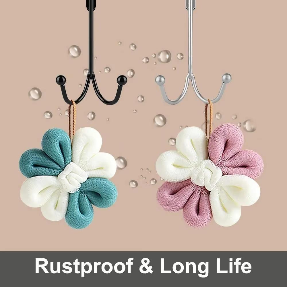 

Heavy Duty Organizer Rack No Punch Storage Rack New Hanger Hooks Bathroom срібний