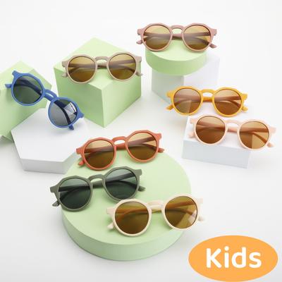 Cute Round Frame Kids Sunglasses Children Summer Outdoor Goggle Shades Baby Girls Acrylic Riding Sports Uv400 Eyeglasses