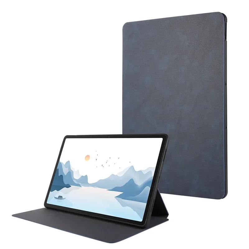 For Lenovo Xiaoxin Pad Pro 12.7 Case 2023 Tablet Protective Shell Funda Solid PU Leather Coque For Lenovo Tab P12 Case 12.7 inch Tab P12 12.7 inch темно-синий