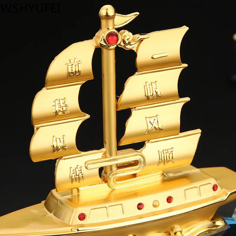 Creativity Smooth Sailing Ornament Tabletop Crafts Lucky Fortune Car Interior Decoration Home Living Room Decor Accessory