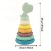 Baby Stacking & Nesting Rings Toy Dinosaur Animal Teething Toy for Toddler Development Sensory Learning Toys Gift for Newborn