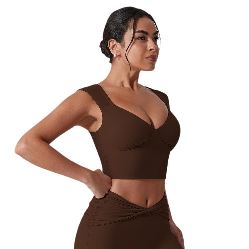 Europe and the United States summer new sexy back sling vest shock-proof fitness wear quick-drying slim fashion yoga top
