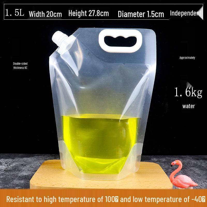 Disposable Transparent Spout Bag for Soy Milk, Chinese Medicine, Soup, or Beverages - Self-Standing and Convenient for Takeaway