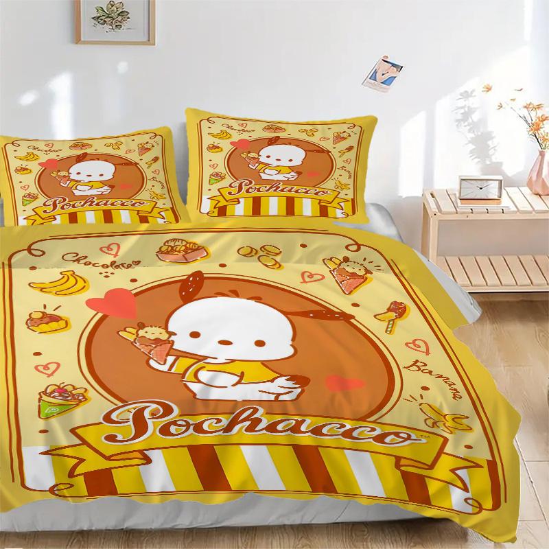 

3 шт. Комплект постельного белья «Сладкое приключение Почакко» Включает пододеяльник и наволочки, Подходит для всех сезонов, Можно стирать в машине, Идеальный подарок S077 135x200cm