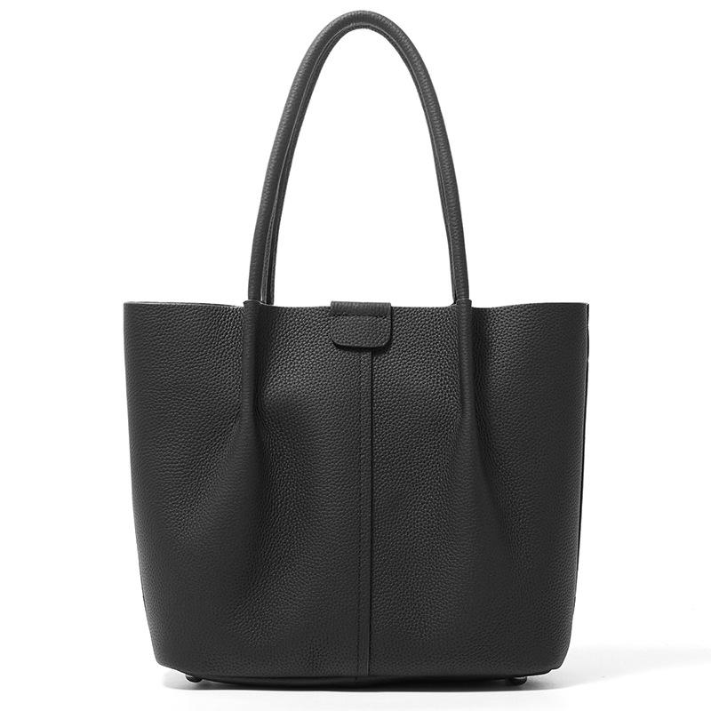 

Large-capacity Tote Bag High-end Ladies Single-shoulder Bag Versatile Bucket Bag чорний