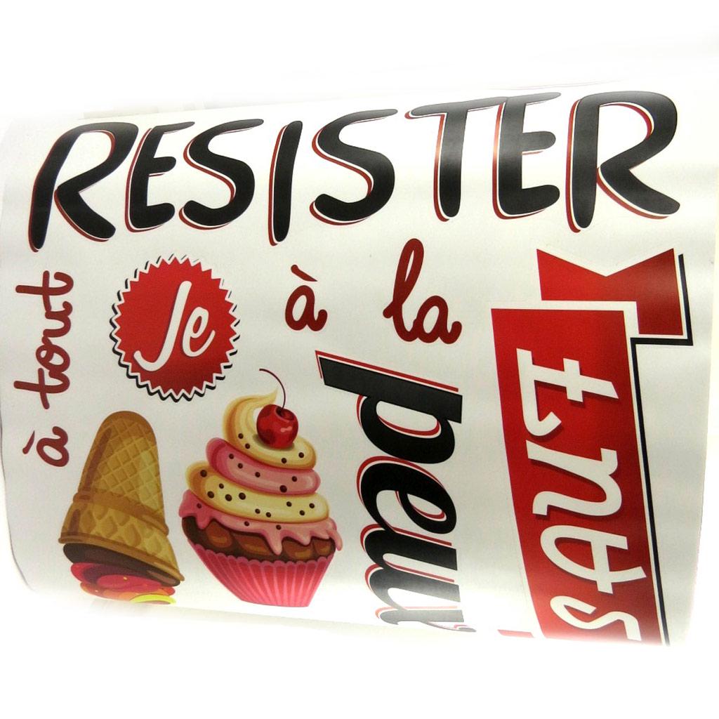 Les Trésors De Lily [L4985] - Planche de stickers 'Résister à la Tentation' (50x70 cm)