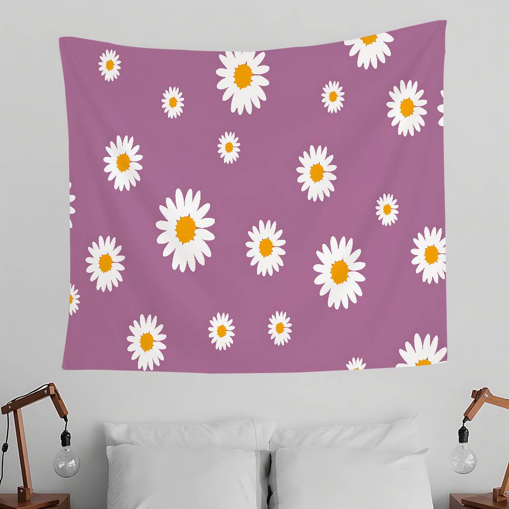 Rose Daisy Tapestry Wall Hanging Tapestry Art Deco Blanket Curtain Hanging At Home Bedroom Living Room Decor