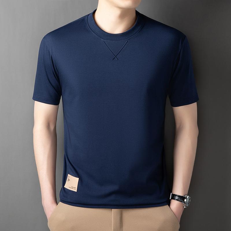 

Летняя новая стильная молодежная повседневная футболка с круглым вырезом и короткими рукавами для мужчин, свободная однотонная футболка с принтом для мужчин XXXXL